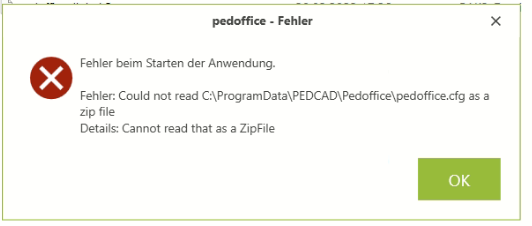 Fehlermeldung Fehlermeldung